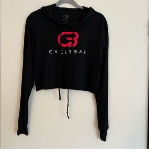CycleBar Cropped Hoodie - Black